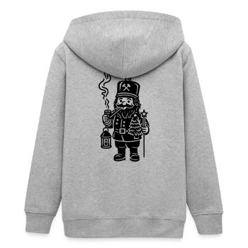Fumoir mineur - Veste à capuche ado bio Stanley/Stella - gris chiné - Dos - AI Model Teenager Male light (155cm)