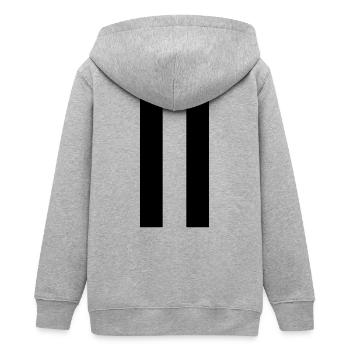 Break symbol sign gift - Teens Organic Zip-up Hoodie by Stanley/Stella - heather grey - Back - AI Model Teenager Male light (155cm)