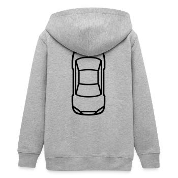 Voiture - Veste à capuche ado bio Stanley/Stella - gris chiné - Dos - AI Model Teenager Male light (155cm)