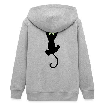 Cat fun - Veste à capuche ado bio Stanley/Stella - gris chiné - Dos - AI Model Teenager Male light (155cm)
