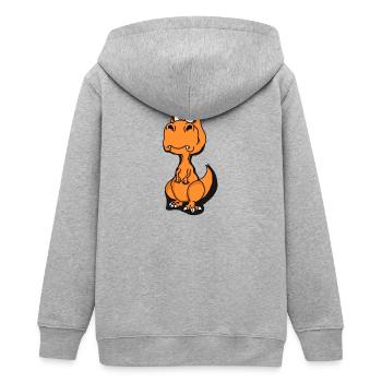 T REX - Veste à capuche ado bio Stanley/Stella - gris chiné - Dos - AI Model Teenager Male light (155cm)