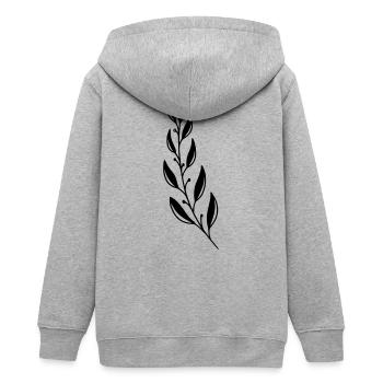 Magnolien Zweig - Teenager Organic Kapuzenjacke Mini Cultivator von Stanley/Stella - Grau meliert - Hinten - AI Model Teenager Male light (155cm)