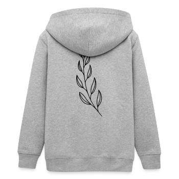 Branche - Veste à capuche ado bio Stanley/Stella - gris chiné - Dos - AI Model Teenager Male light (155cm)