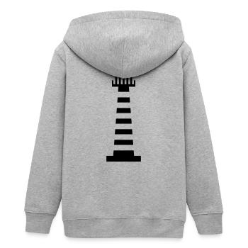 Phare | Nautique | Port | Phare - Veste à capuche ado bio Stanley/Stella - gris chiné - Dos - AI Model Teenager Male light (155cm)