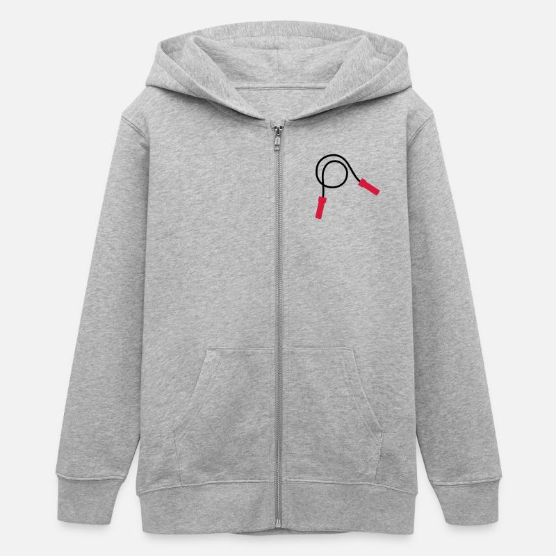 Corde à sauter - Veste à capuche ado bio Stanley/Stella - gris chiné