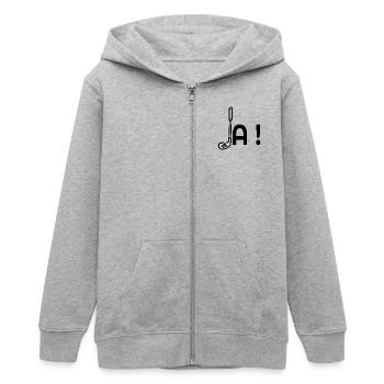 Golf Zusage Ja - Veste à capuche ado bio Stanley/Stella - gris chiné - Devant - AI Model Teenager Male light (155cm)