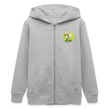 Strichel - Hals und Beinbruch - Genesungswünsche  - Teenager Organic Kapuzenjacke Mini Cultivator von Stanley/Stella - Grau meliert - Vorne - AI Model Teenager Male light (155cm)