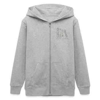 Booklovers - Teenager Organic Kapuzenjacke Mini Cultivator von Stanley/Stella - Grau meliert - Vorne - AI Model Teenager Male light (155cm)