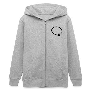 bulle - Veste à capuche ado bio Stanley/Stella - gris chiné - Devant - AI Model Teenager Male light (155cm)