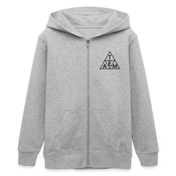 Équipe - Veste à capuche ado bio Stanley/Stella - gris chiné - Devant - AI Model Teenager Male light (155cm)
