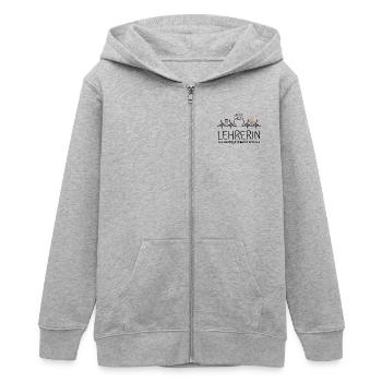 Lehrerin aus unzähligen kleinen Gründen - Teenager Organic Kapuzenjacke Mini Cultivator von Stanley/Stella - Grau meliert - Vorne - AI Model Teenager Male light (155cm)