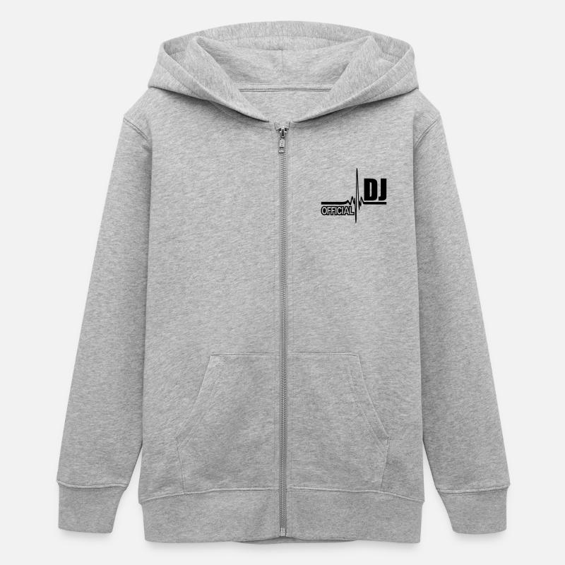 dj officiel - Veste à capuche ado bio Stanley/Stella - gris chiné