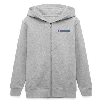 Suède - Veste à capuche ado bio Stanley/Stella - gris chiné - Devant - AI Model Teenager Male light (155cm)