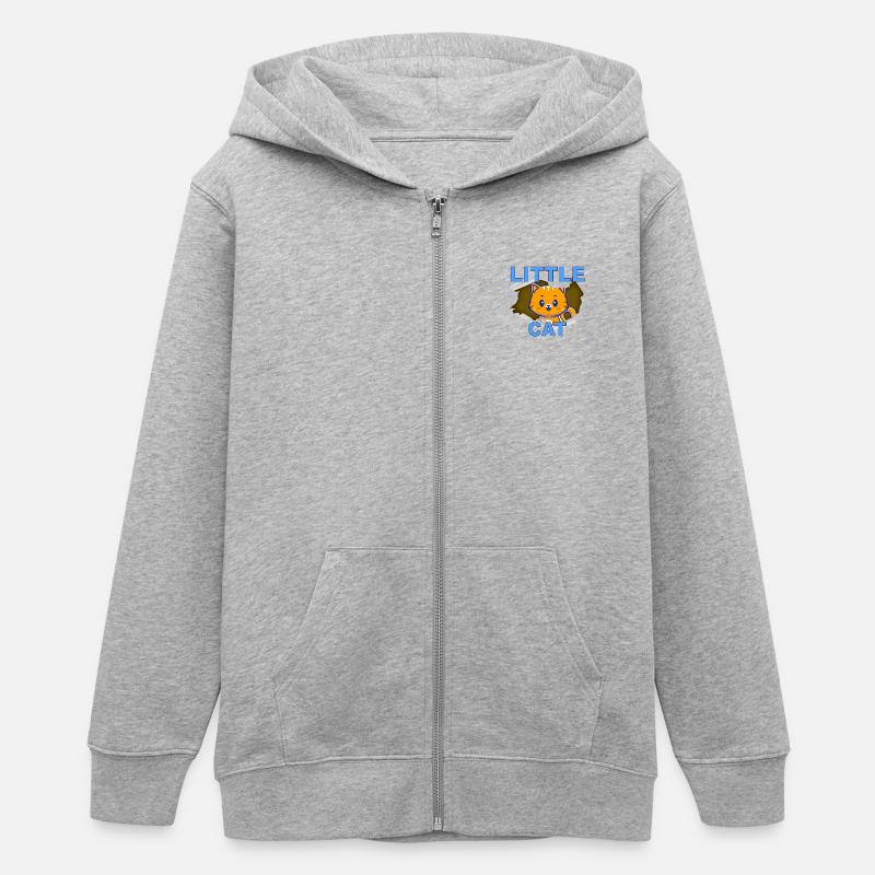 PETIT CHAT - Veste à capuche ado bio Stanley/Stella - gris chiné