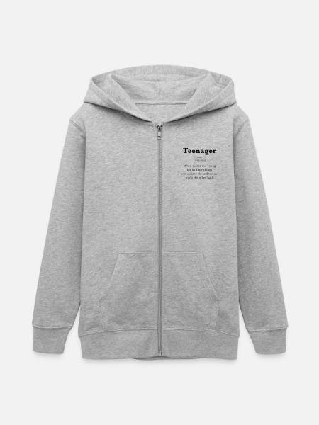 Teenager - Teenager Organic Kapuzenjacke Mini Cultivator von Stanley/Stella - Grau meliert