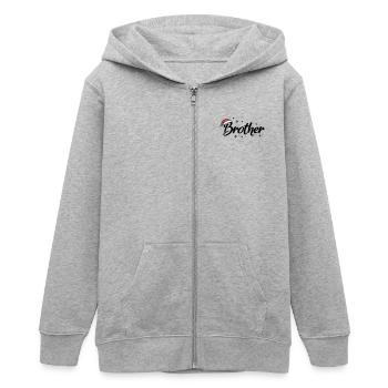 Weihnachtsmütze Brother Bruder - Teenager Organic Kapuzenjacke Mini Cultivator von Stanley/Stella - Grau meliert - Vorne - AI Model Teenager Male light (155cm)