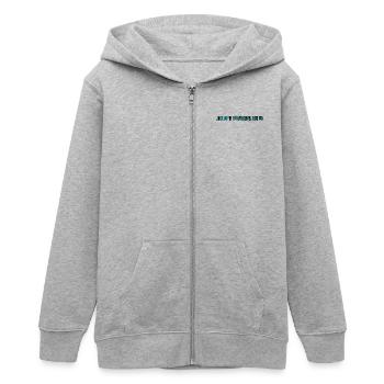 ICH HABE GERADE GEHEIRATET. Junggesellinnenabschied. VALENTINSTAG. PAAR - Teenager Organic Kapuzenjacke Mini Cultivator von Stanley/Stella - Grau meliert - Vorne - AI Model Teenager Male light (155cm)