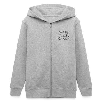 Wunderbares Mama-Muttertagsgeschenk - Teenager Organic Kapuzenjacke Mini Cultivator von Stanley/Stella - Grau meliert - Vorne - AI Model Teenager Male light (155cm)