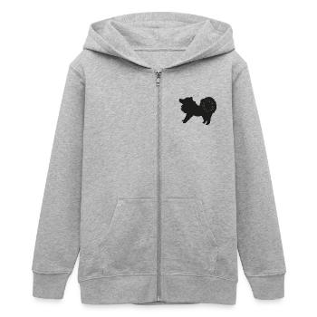 Spitze sind spitze! Black - Teenager Organic Kapuzenjacke Mini Cultivator von Stanley/Stella - Grau meliert - Vorne - AI Model Teenager Male light (155cm)