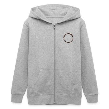 Noël - Veste à capuche ado bio Stanley/Stella - gris chiné - Devant - AI Model Teenager Male light (155cm)