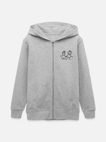 gret und fred - Teenager Organic Kapuzenjacke Mini Cultivator von Stanley/Stella - Grau meliert