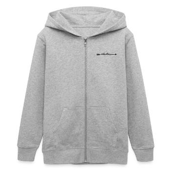 Adventure - Teenager Organic Kapuzenjacke Mini Cultivator von Stanley/Stella - Grau meliert - Vorne - AI Model Teenager Male light (155cm)