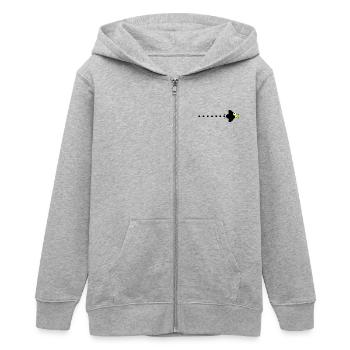 Corbeau manga - Veste à capuche ado bio Stanley/Stella - gris chiné - Devant - AI Model Teenager Male light (155cm)