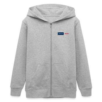 Ruck-Sack-Franzos - Teenager Organic Kapuzenjacke Mini Cultivator von Stanley/Stella - Grau meliert - Vorne - AI Model Teenager Male light (155cm)