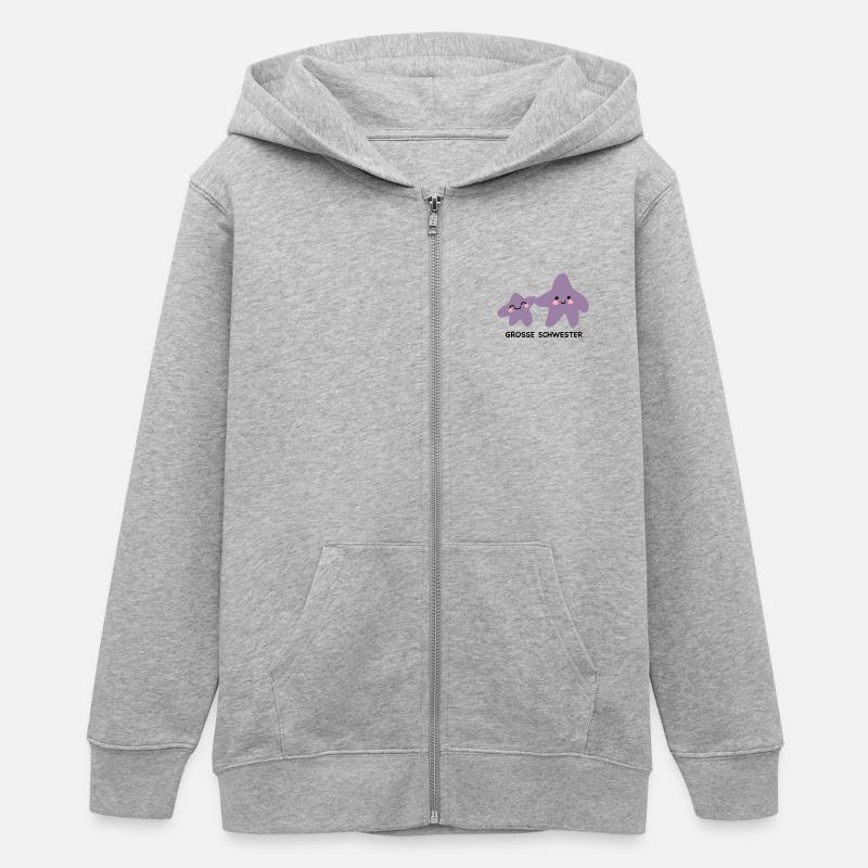 Douce Starlette Grande Sœur - Veste à capuche ado bio Stanley/Stella - gris chiné