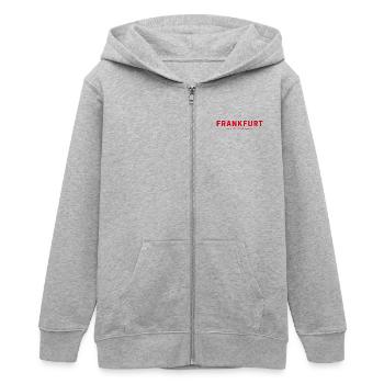 T-shirt Francfort – Skyline Love - Veste à capuche ado bio Stanley/Stella - gris chiné - Devant - AI Model Teenager Male light (155cm)