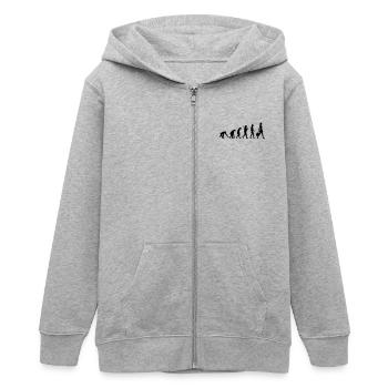 FRAUEN EVOLUTION - Teenager Organic Kapuzenjacke Mini Cultivator von Stanley/Stella - Grau meliert - Vorne - AI Model Teenager Male light (155cm)