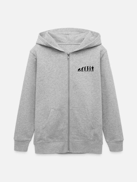 Pilot - Teenager Organic Kapuzenjacke Mini Cultivator von Stanley/Stella - Grau meliert
