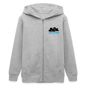 cloud - Teenager Organic Kapuzenjacke Mini Cultivator von Stanley/Stella - Grau meliert - Vorne - AI Model Teenager Male light (155cm)