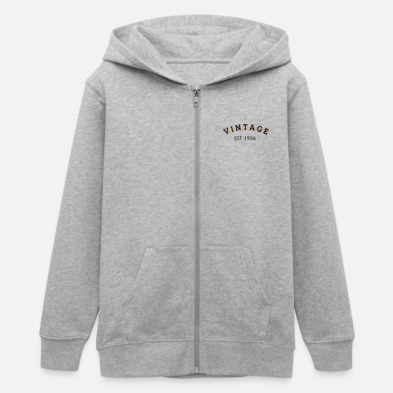 Vintage est 1956 - Veste à capuche ado bio Stanley/Stella - gris chiné