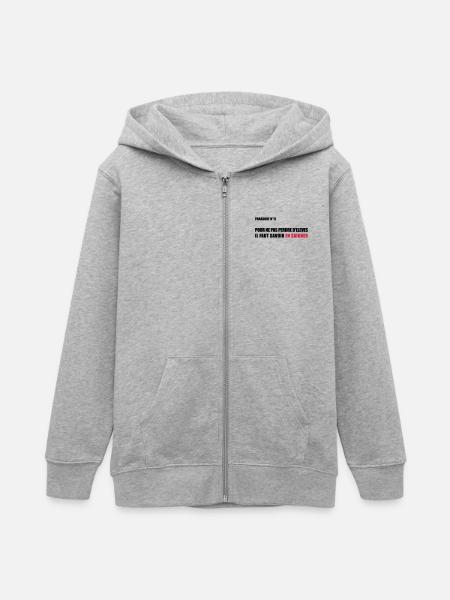 PARADOXE EN SAIGNANT - Veste à capuche ado bio Stanley/Stella - gris chiné
