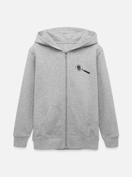 Lupe - Teenager Organic Kapuzenjacke Mini Cultivator von Stanley/Stella - Grau meliert