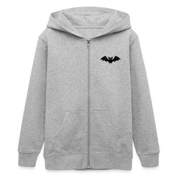 Chauve-souris - Veste à capuche ado bio Stanley/Stella - gris chiné - Devant - AI Model Teenager Male light (155cm)