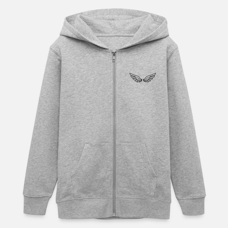 ailes - Veste à capuche ado bio Stanley/Stella - gris chiné