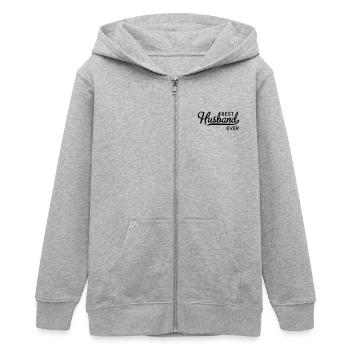 mari - Veste à capuche ado bio Stanley/Stella - gris chiné - Devant - AI Model Teenager Male light (155cm)