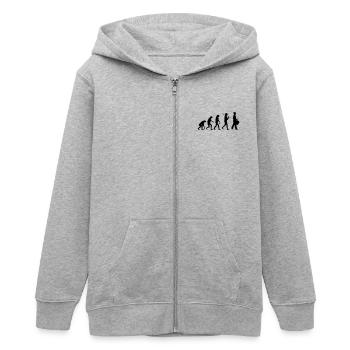 Fanfare de caisse Evolution - Veste à capuche ado bio Stanley/Stella - gris chiné - Devant - AI Model Teenager Male light (155cm)