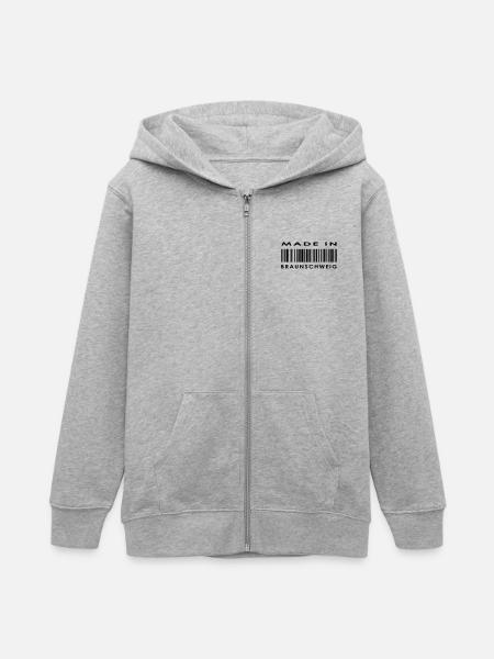 Braunschweig - Teenager Organic Kapuzenjacke Mini Cultivator von Stanley/Stella - Grau meliert