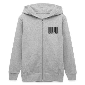 2008 - Teenager Organic Kapuzenjacke Mini Cultivator von Stanley/Stella - Grau meliert - Vorne - AI Model Teenager Male light (155cm)