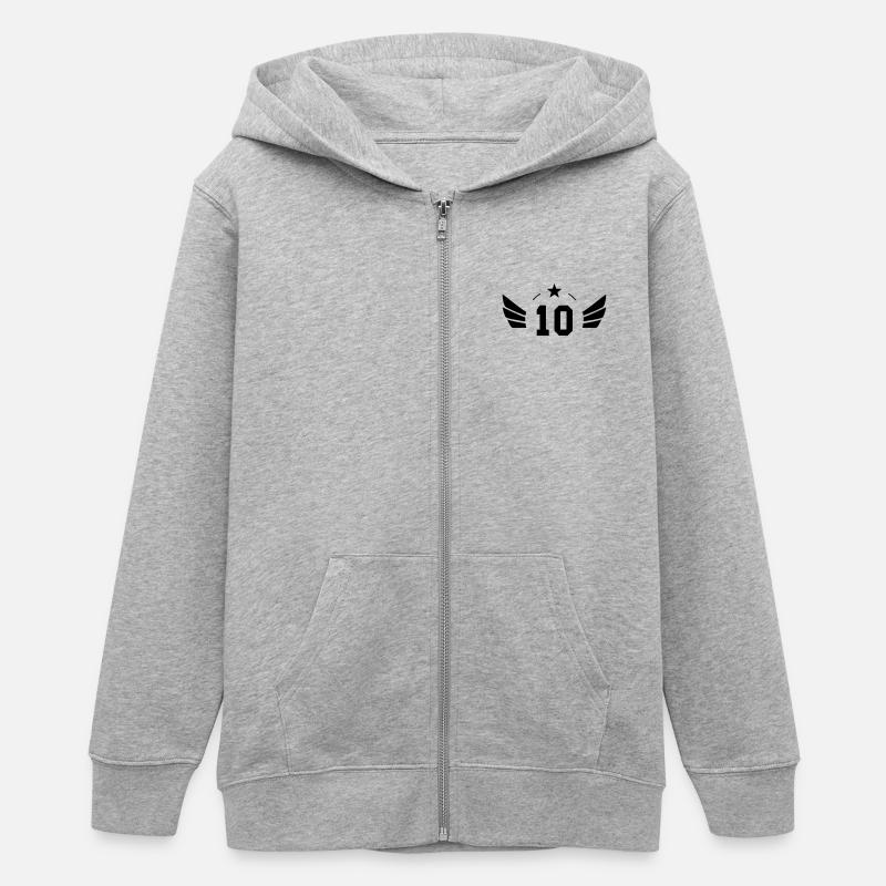 10 Ans - Veste à capuche ado bio Stanley/Stella - gris chiné