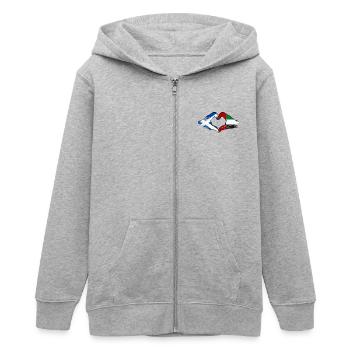 Schottland Vereinigte Arabische Emirate Flagge - Teenager Organic Kapuzenjacke Mini Cultivator von Stanley/Stella - Grau meliert - Vorne - AI Model Teenager Male light (155cm)
