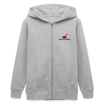 Chef / Chef Cook: Watch Me Whip! - Teens Organic Zip-up Hoodie by Stanley/Stella - heather grey - Front - AI Model Teenager Male light (155cm)