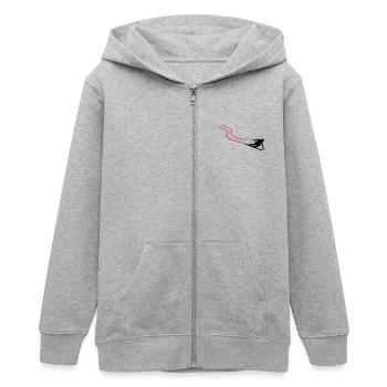 ski - Teenager Organic Kapuzenjacke Mini Cultivator von Stanley/Stella - Grau meliert - Vorne - AI Model Teenager Male light (155cm)