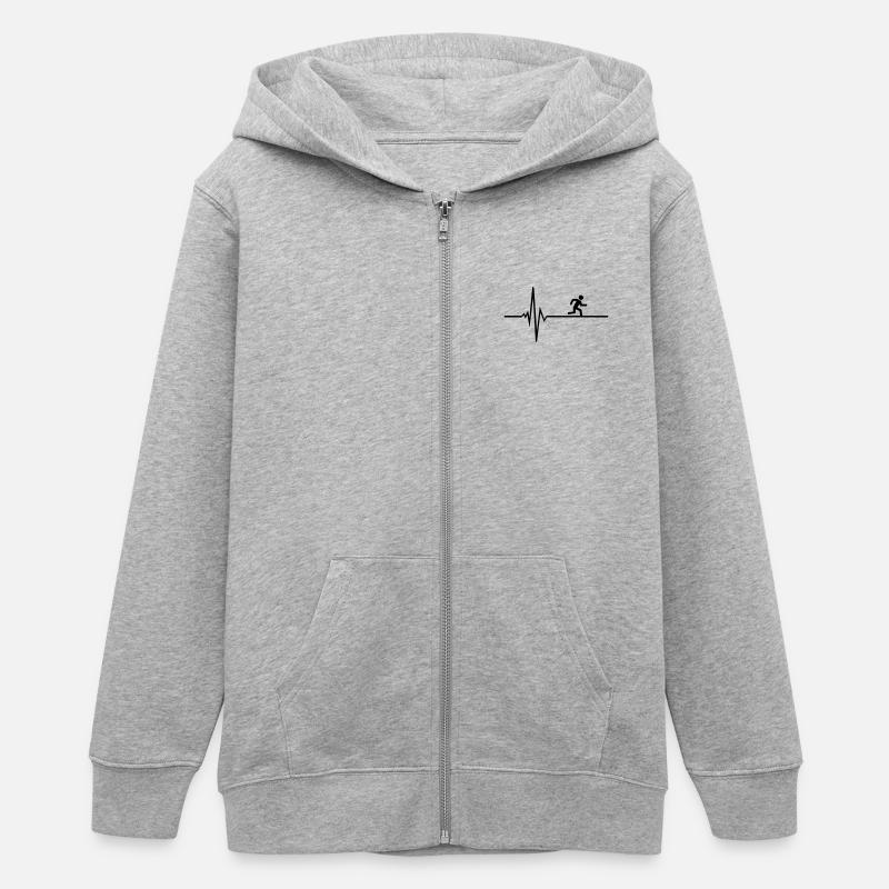 coureur - Veste à capuche ado bio Stanley/Stella - gris chiné