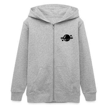planète - Veste à capuche ado bio Stanley/Stella - gris chiné - Devant - AI Model Teenager Male light (155cm)