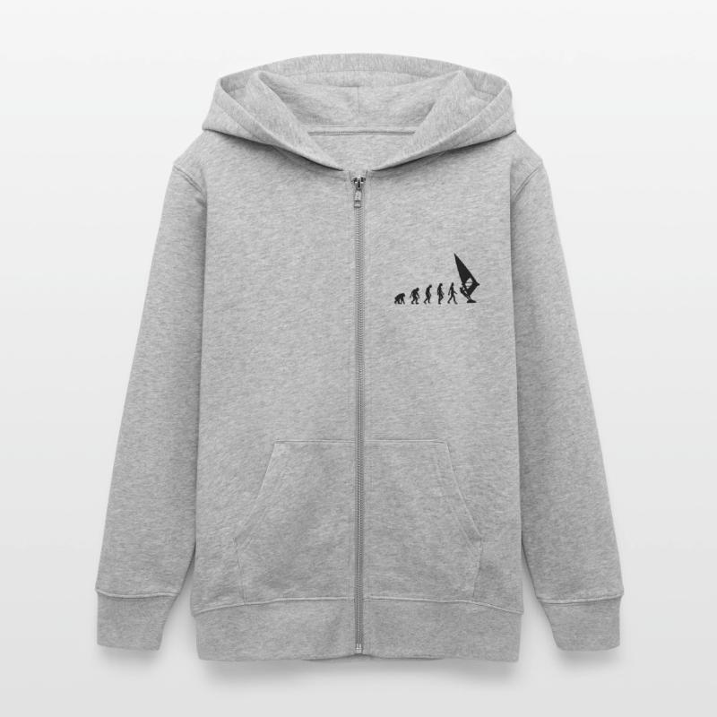 Die Evolution von Windsurfing Teenager Organic Kapuzenjacke Mini Cultivator von Stanley/Stella