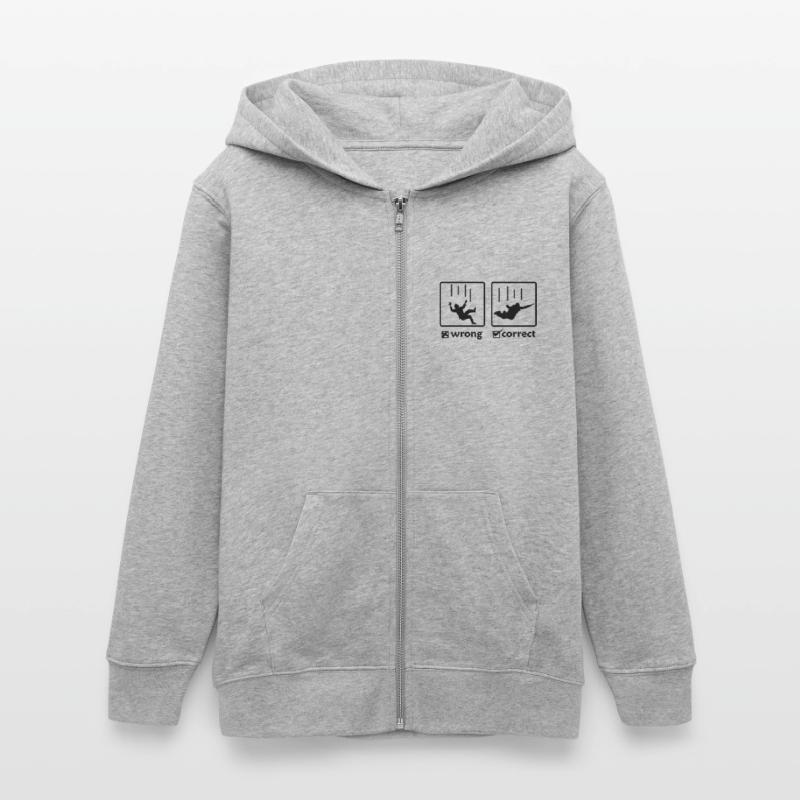 SKY DIVING - correct/wrong Teens Organic Zip-up Hoodie by Stanley/Stella
